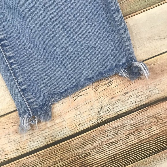 Pistola Size 29 Charlie High Rise Distressed Straight Leg Button Fly Jeans - Picture 6 of 7